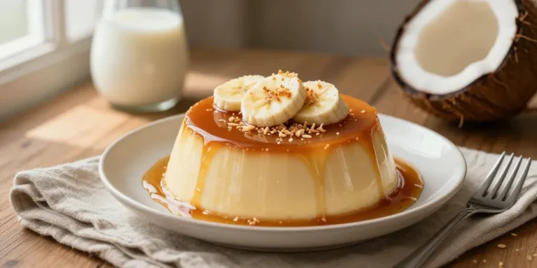 flan banane lait de coco