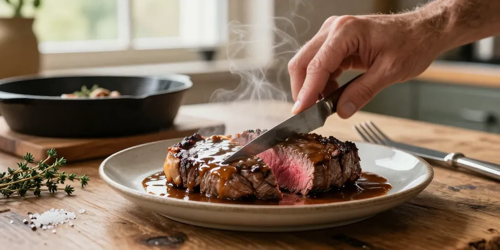 recette pavé de bœuf en sauce