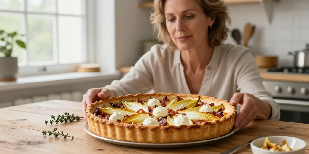 tarte endives lardons chèvre