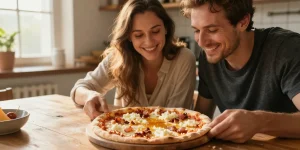 recette pizza chevre miel lardons